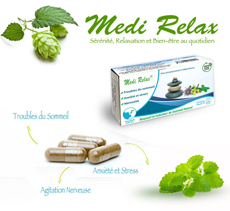  MediRelax Produit naturel efficace sommeil insomnie et anti stress